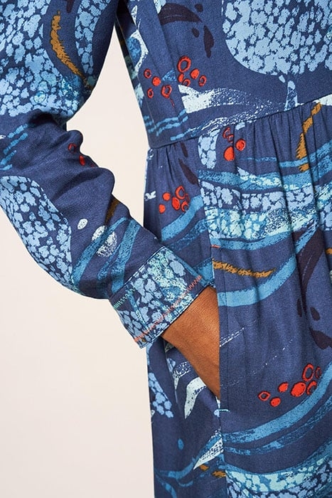 ELISA DRESS BLUE MLT 3