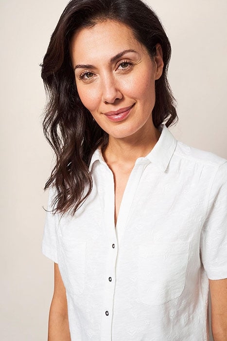 PENNY POCKET EMB JERSEY SHIRT BRILLIANT WHITE 4