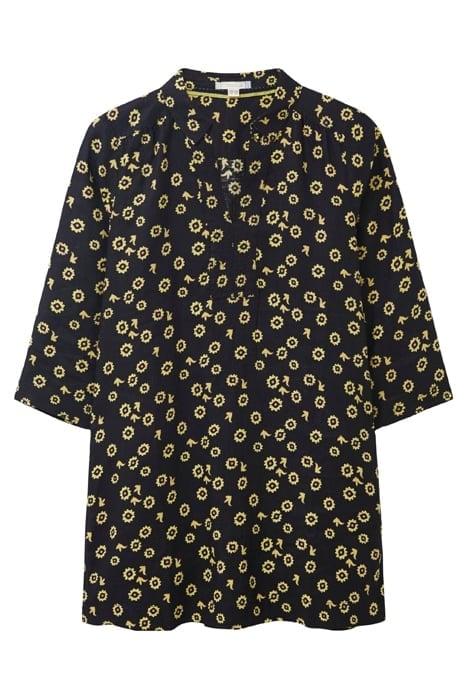 BLAIRE LINEN TUNIC BLK MLT 4