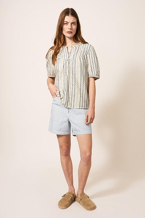 TESSA CHINO SHORTS IVORY MULTI 1