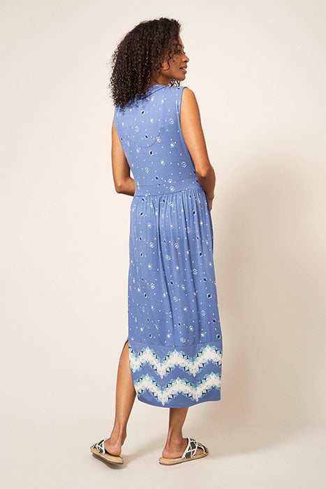 ZOE ECO VERO JERSEY DRESS BLUE MULTI 2