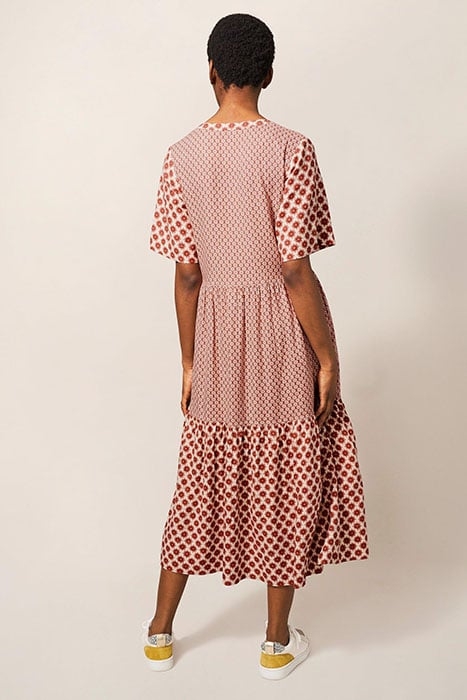 PIP MIDI DRESS RED MULTI 2