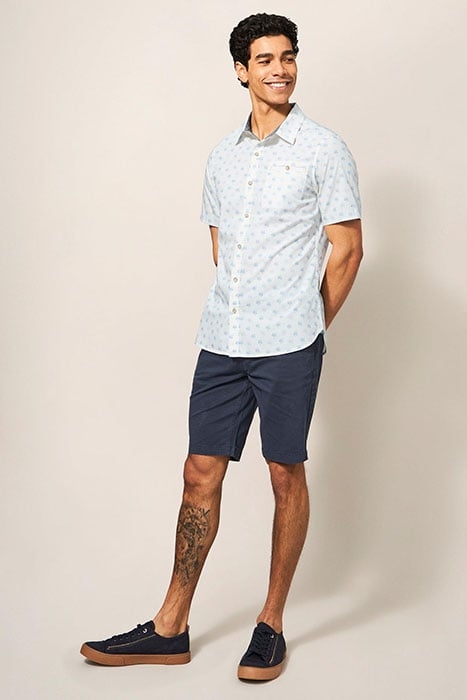 PALM TREE PRINTED SS SHIRT NAT WHITE 1