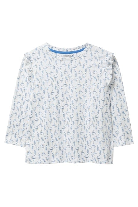 RUFFLE TEE IVORY PRINT 4