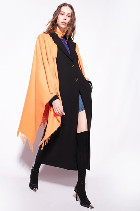 SEGUNDA PONCHO LANA SOFT ORANGE OCHRE 3