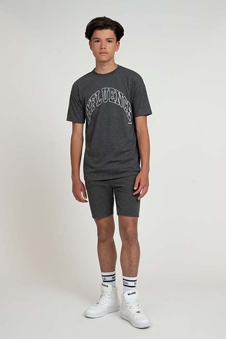 KEITH PIQUE SHORTS DARK GREY MELANGE 1