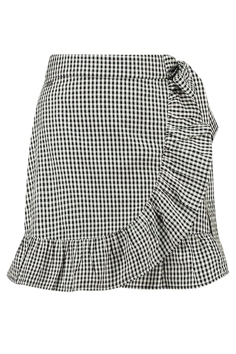 REE CHECK SKIRT BLACK/WHITE 2