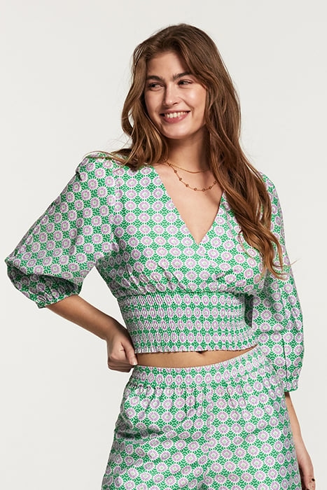 LADIES TRINIDAD TOP PORTO TILE FRESH GREEN 1