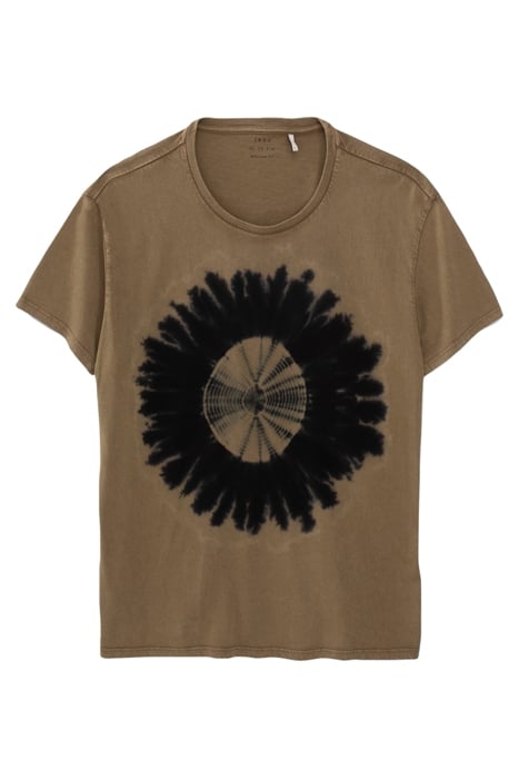 LIGHT KHAKI TIE-DYE T-SHIRT WITH IMAGES 4