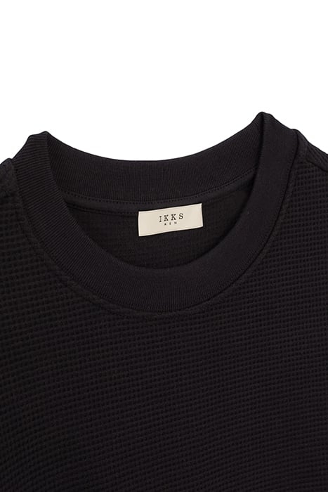 NAVY WAFFLE SWEATSHIRT FABRIC SWEATSHIRT 2