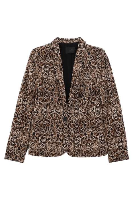 BROWN ARABESQUE PRINT SUIT JACKET 4