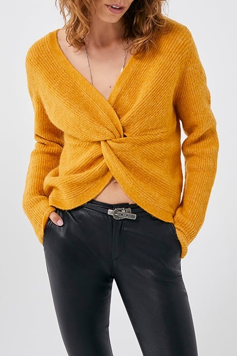YELLOW REVERSIBLE KNIT SWEATER WOMEN 3