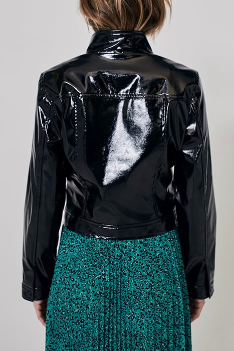 BLACK VINYL-LOOK SHORT JACKET 2