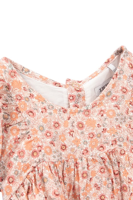 BABY GIRLS’ PEACH MICRO-FLOWER PRINT LENZING™ ECOVERO™ DRESS 4