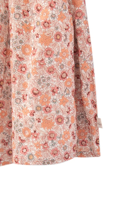 BABY GIRLS’ PEACH MICRO-FLOWER PRINT LENZING™ ECOVERO™ DRESS 6