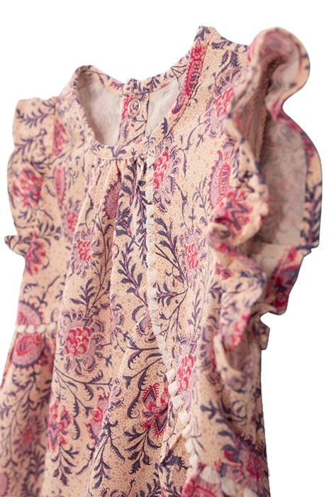 BABY GIRLS’ PINK FLORAL PAISLEY PRINT LENZING™ ECOVERO™ BLOU 6