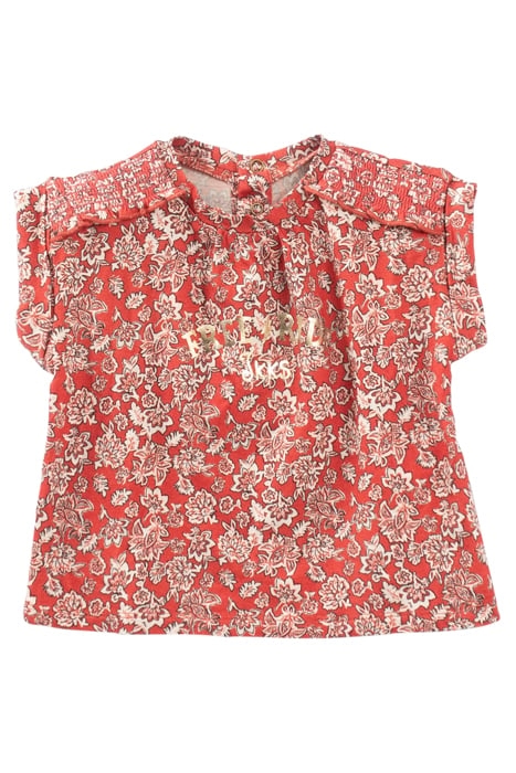 BABY GIRLS’ RED FLORAL PRINT T-SHIRT 1