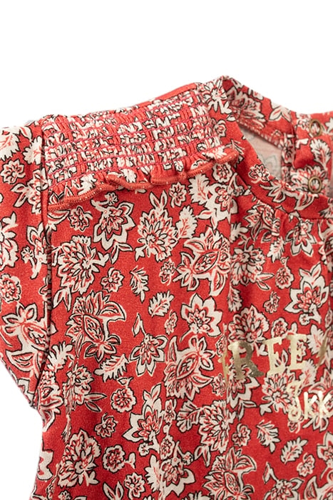 BABY GIRLS’ RED FLORAL PRINT T-SHIRT 3