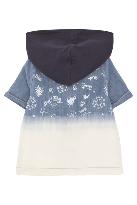 BABY BOYS’ BLUE DENIM SHIRT WITH DETACHABLE HOOD 2