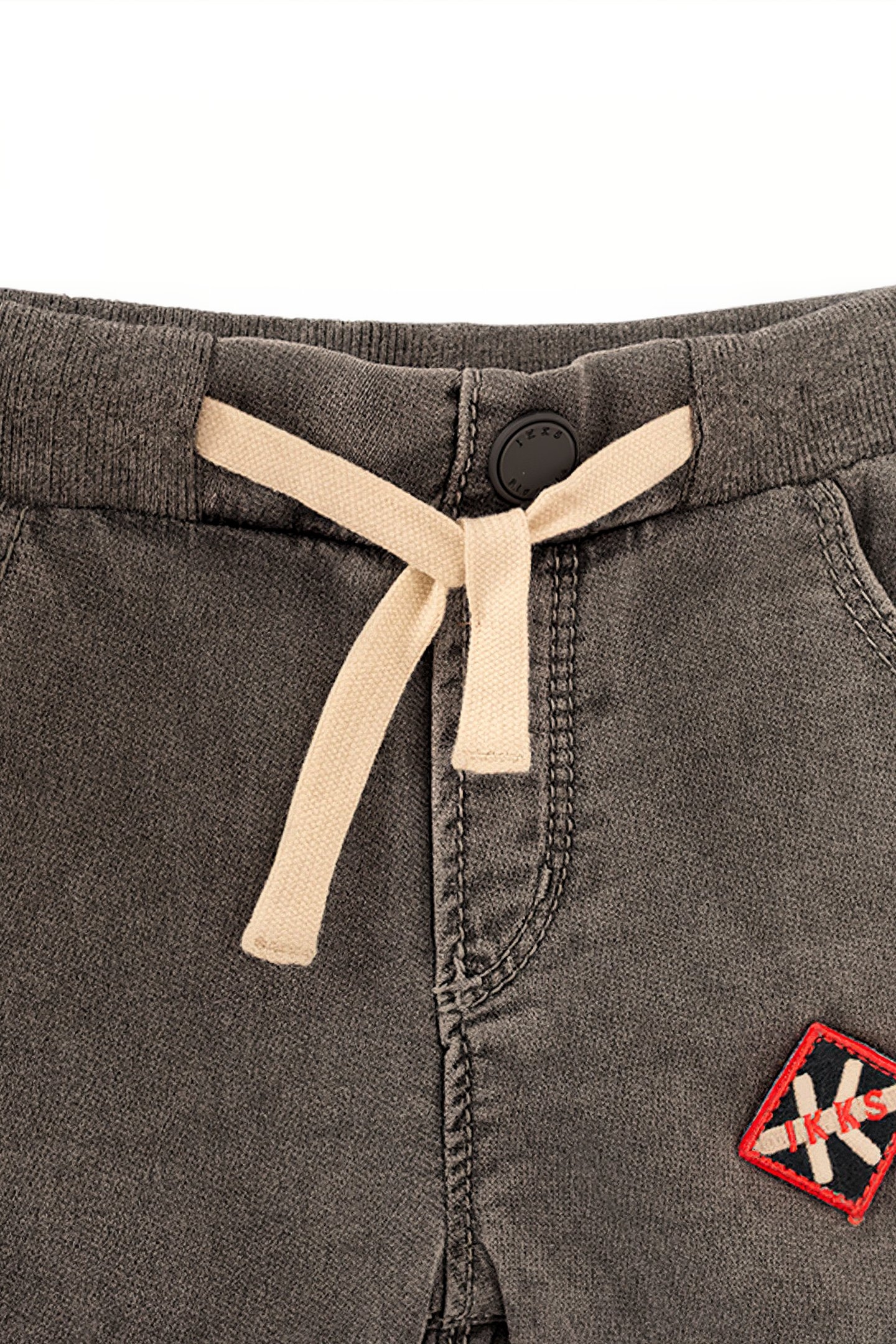 BABY BOYS’ GREY DENIM ELASTICATED WAIST BERMUDA SHORTS 3