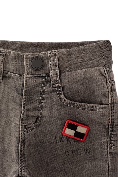 BABY BOYS’ GREY JEANS WITH PRINT AND BADGE 4
