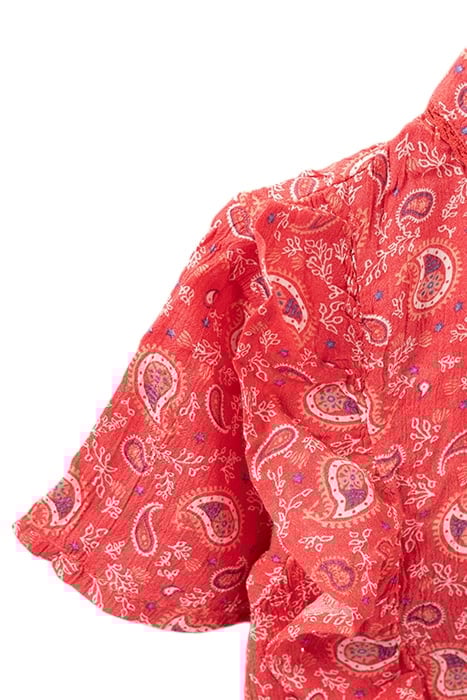 GIRLS’ RED PAISLEY PRINT LENZING™ ECOVERO™ VISCOSE BLOUSE 4