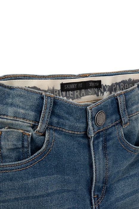 BOYS’ BLUE PATCHWORK-LOOK SKINNY JEANS 5