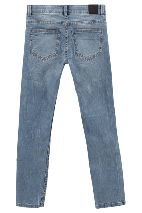 BOYS’ BLUE SLIM JEANS WITH PLACED DISTRESSING 2