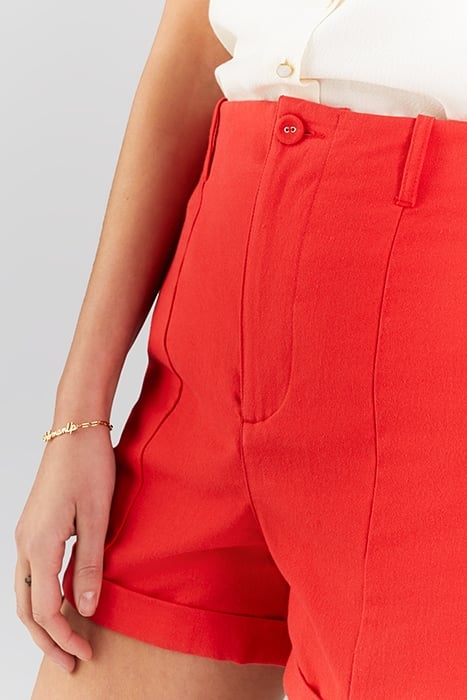 CHERRY SHORTS WITH SEAMING ON FRONT 5