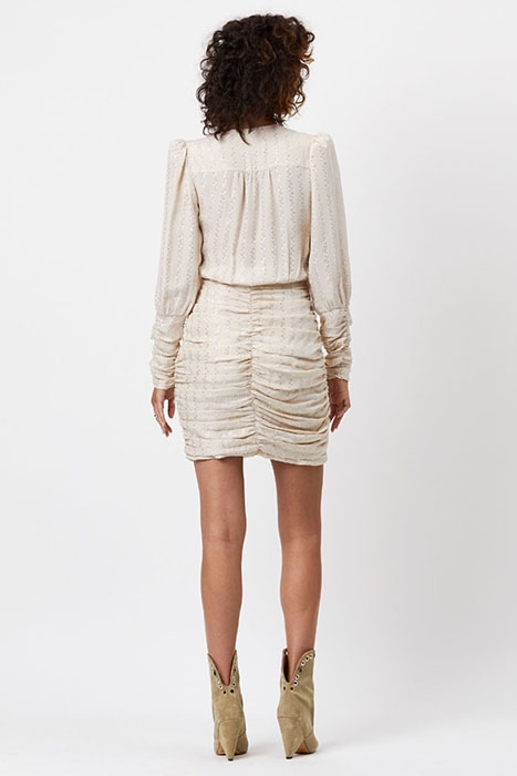 D6DOUZE DRAPED MINI DRESS CHALK 2