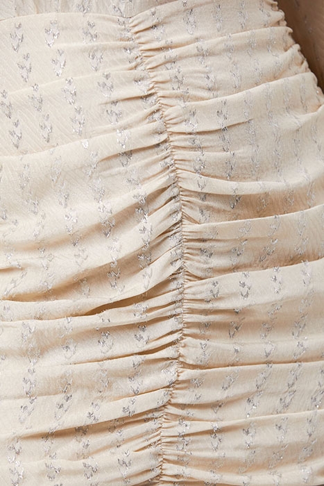 D6DOUZE DRAPED MINI DRESS CHALK 5