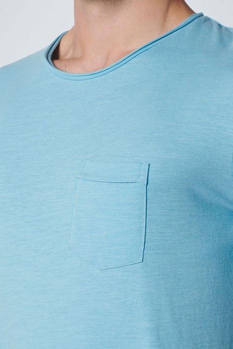 T-SHIRT CREWNECK SLUB LIGHT AQUA 6