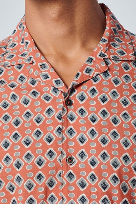 SHIRT SHORT SLEEVE RESORT COLLAR ALLOVER PRINTED PAPAYA 6