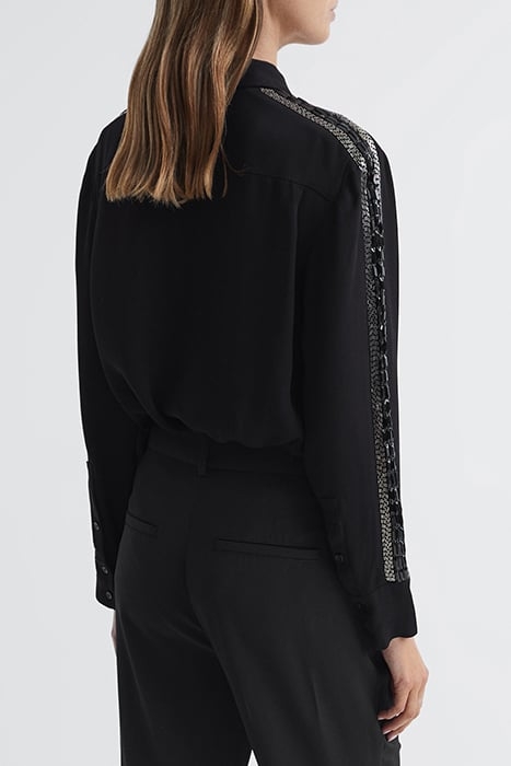 ANGIE BUTTON-DOWN SHIRT BLACK 2