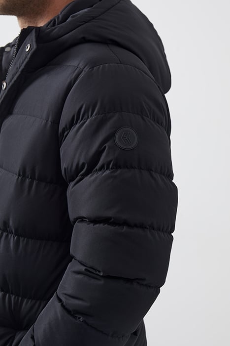 ROW HOODED PUFFER PARKA COAT BLACK 4