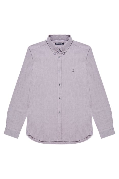 OXFORD LOGO LONG SLEEVE SHIRT BORDEAUX/DARK NAVY 4