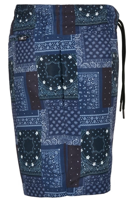 PATTERN SWIM SHORTS NAVY BANDANA AOP 6