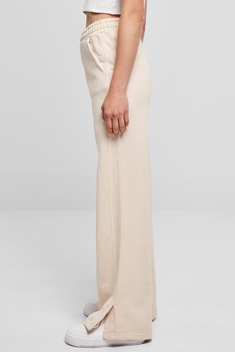 LADIES HEAVY TERRY GARMENT DYE SLIT PANTS PINK 8