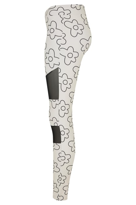 LADIES TECH MESH AOP LEGGINGS SOFTSEAGRASSFLOWER 5