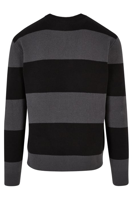 HEAVY OVERSIZED STRIPED SWEATSHIRT BLACK/DARKSHADOW 5