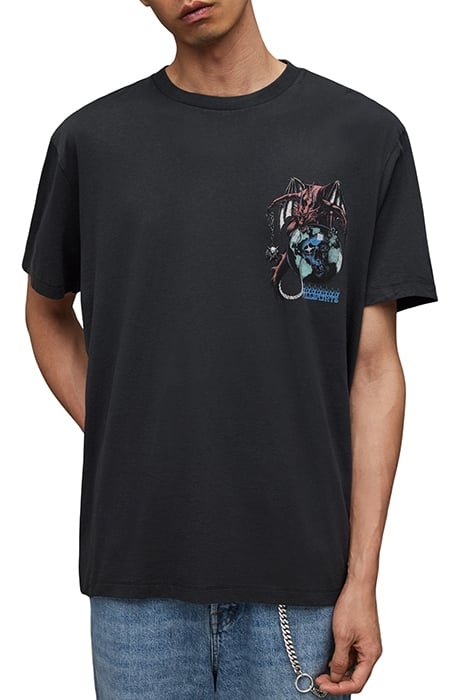 SPACE DRAGON SS CREW WASHED BLACK 1