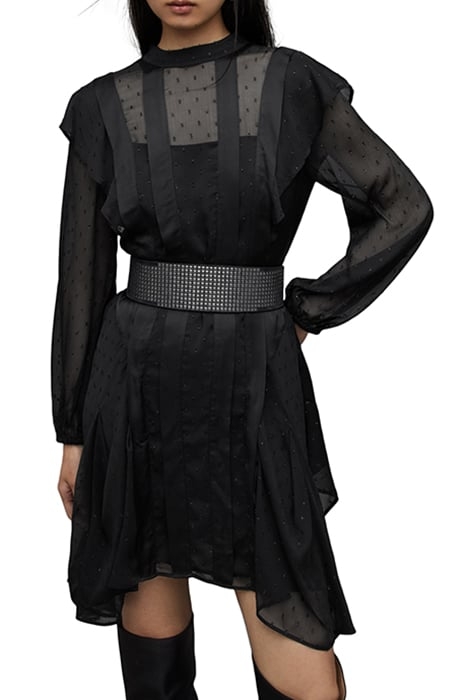 FLEUR SHIM LS DRESS BLACK SHIMMER 1