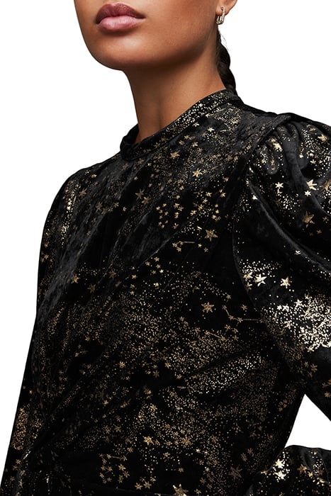 JEMIMA STAR DRESS BLACK GOLD 5