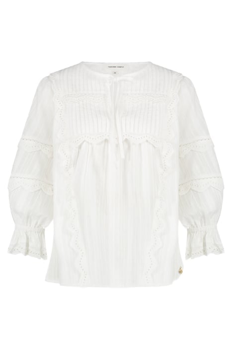 LUCIA SHORT SLEEVE TOP CREAM WHITE 4