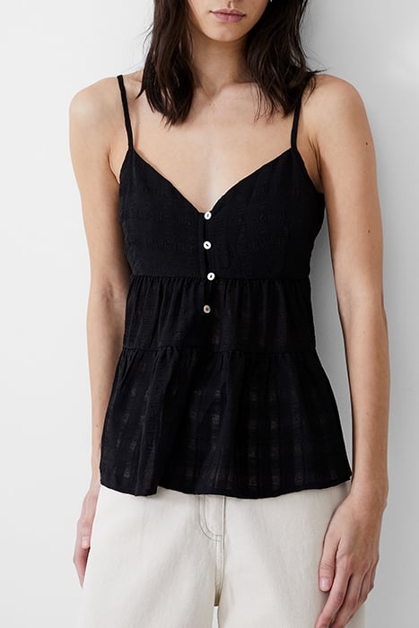 STRAPPY PANELLED CAMI TOP BLACK 1