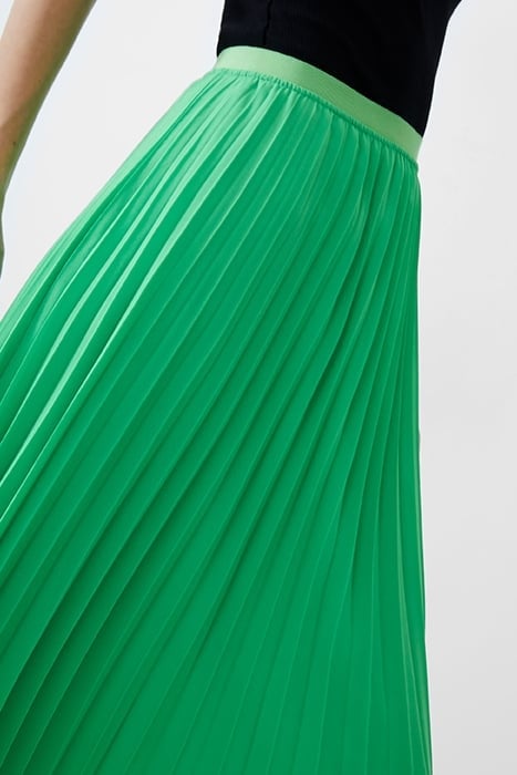 PLEAT GEORGETTE MIDI SKIRT POISE GREEN 3