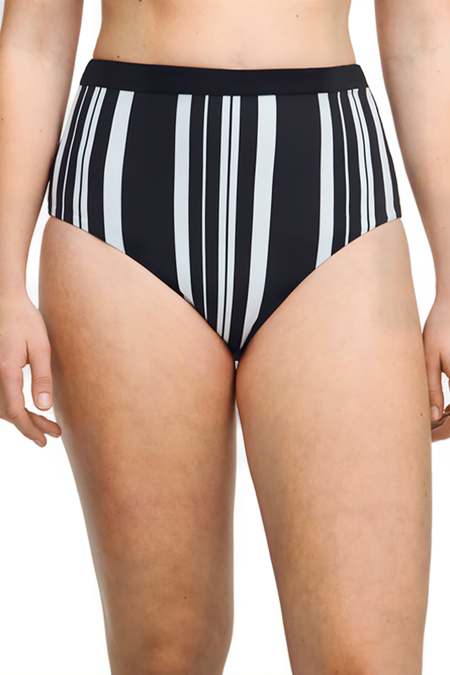 SW BO. FULL BRIEF STD HIGH W. BLACK STRIPES 1