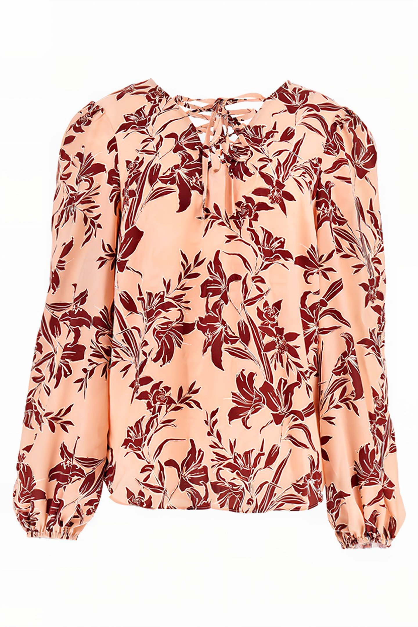MARCIANO BY GUESS SUNBURST LACEUP BLOU BLOUSE BLUSH 4