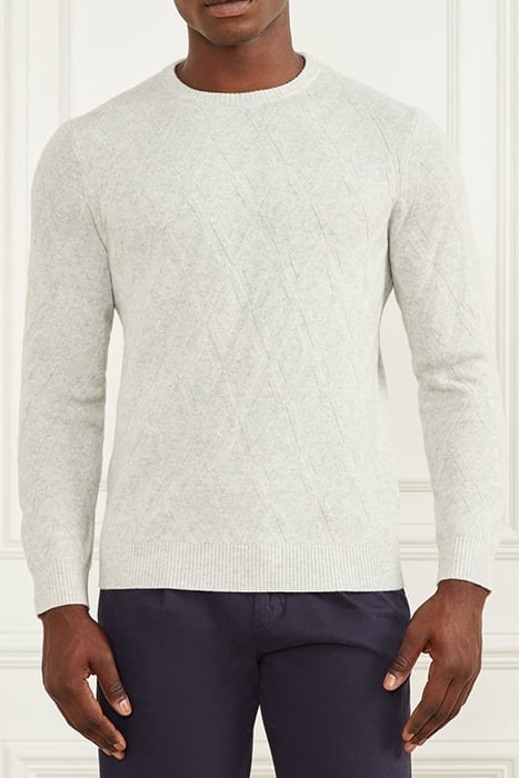 LS CN RHOMBUS STITCH LIGHT STONE HEATHER 1