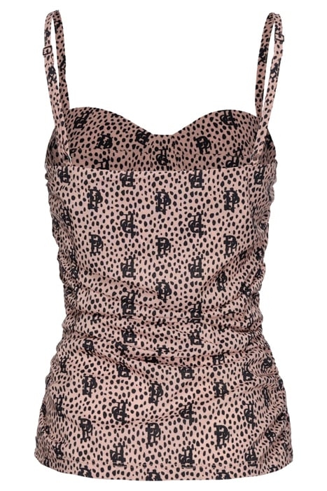 GELSOMINO CANOTTA GEORGETTE ST NUDE/BLACK 2